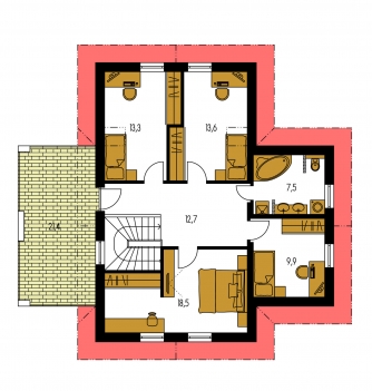 Floor plan of second floor - PREMIER 156